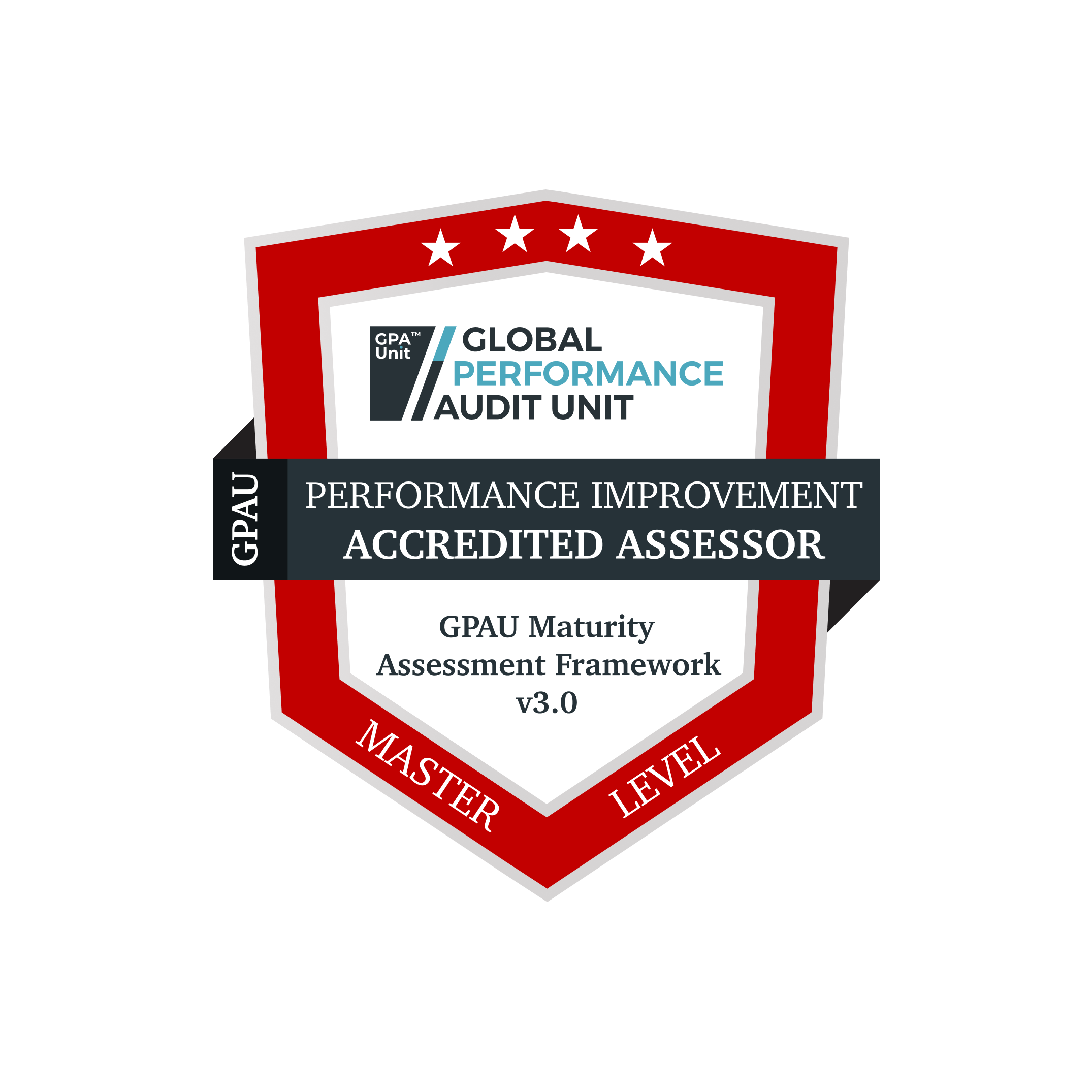 Accredited Assessor Badges 03 Performance Improvement 04 Master Level badge
